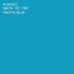 #109DC0 - Pacific Blue Color Image